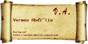 Vermes Abélia névjegykártya